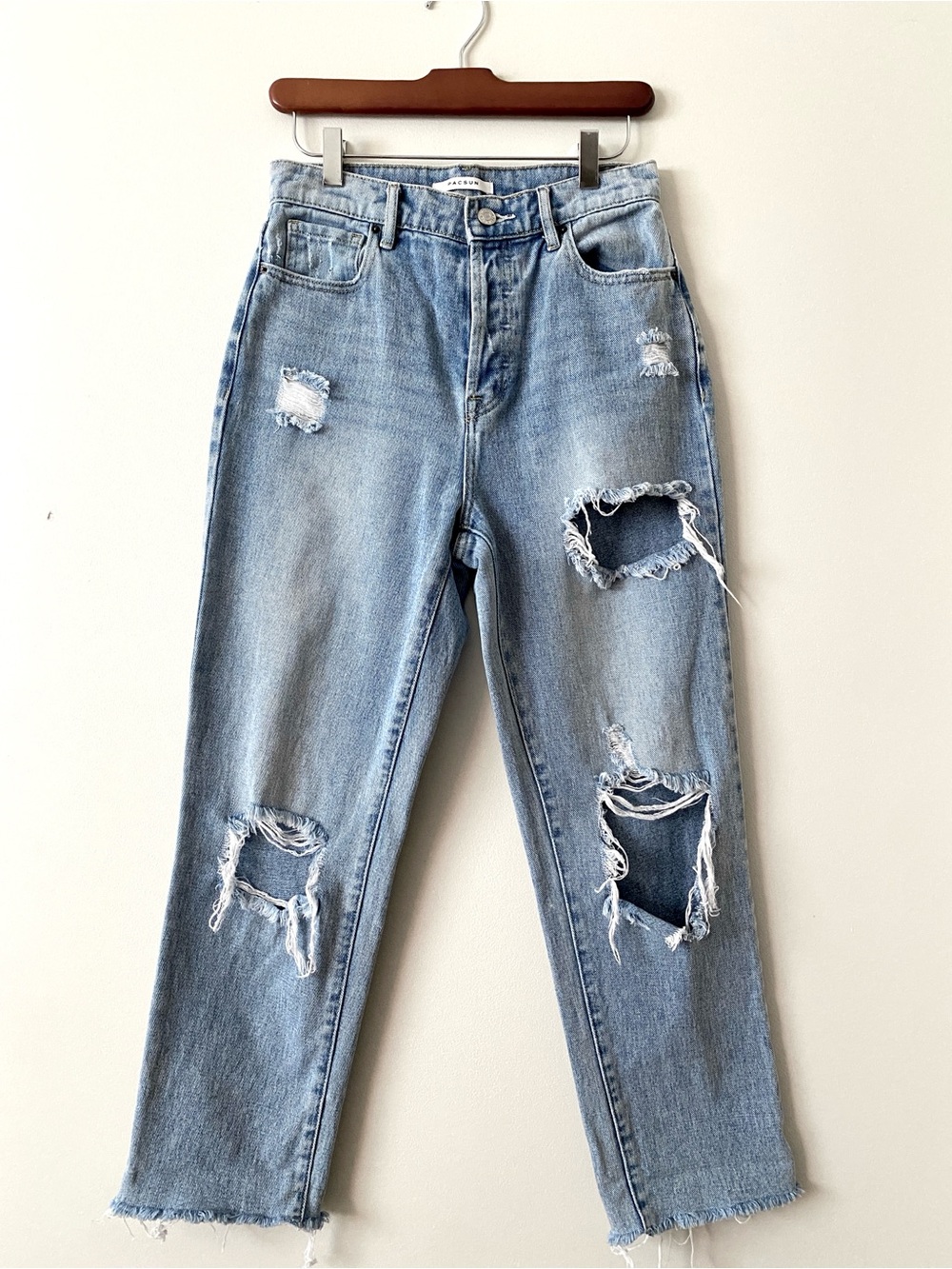 PacSun High Rise Straight Distressed 90’s Mom Jeans Size 26